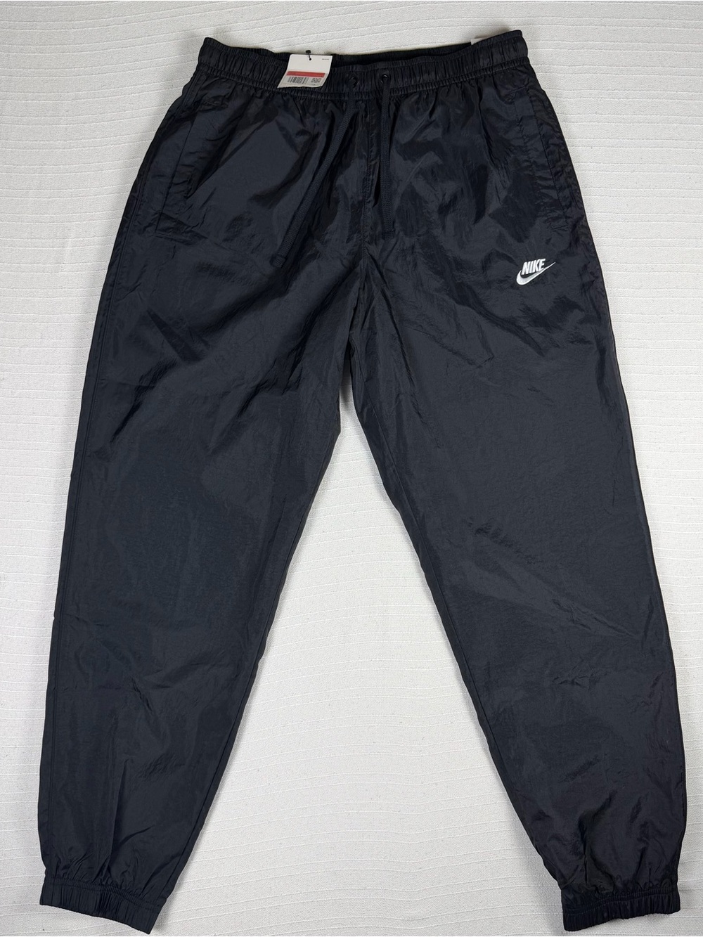 Nike Sportswear Woven Track Pants Size Large Black Nylon Joggers